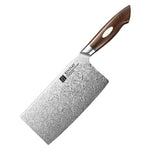 XINZUO 7 Inches Cleaver Knife,110 layers of dual-core Damascus Steel,North America Desert Ironwood