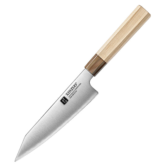 XINZUO Professional 7.1-inch Handmade Japanese Bunka Knife,Aogami No.2 Carbon Steel 3-Layer Composite Blade