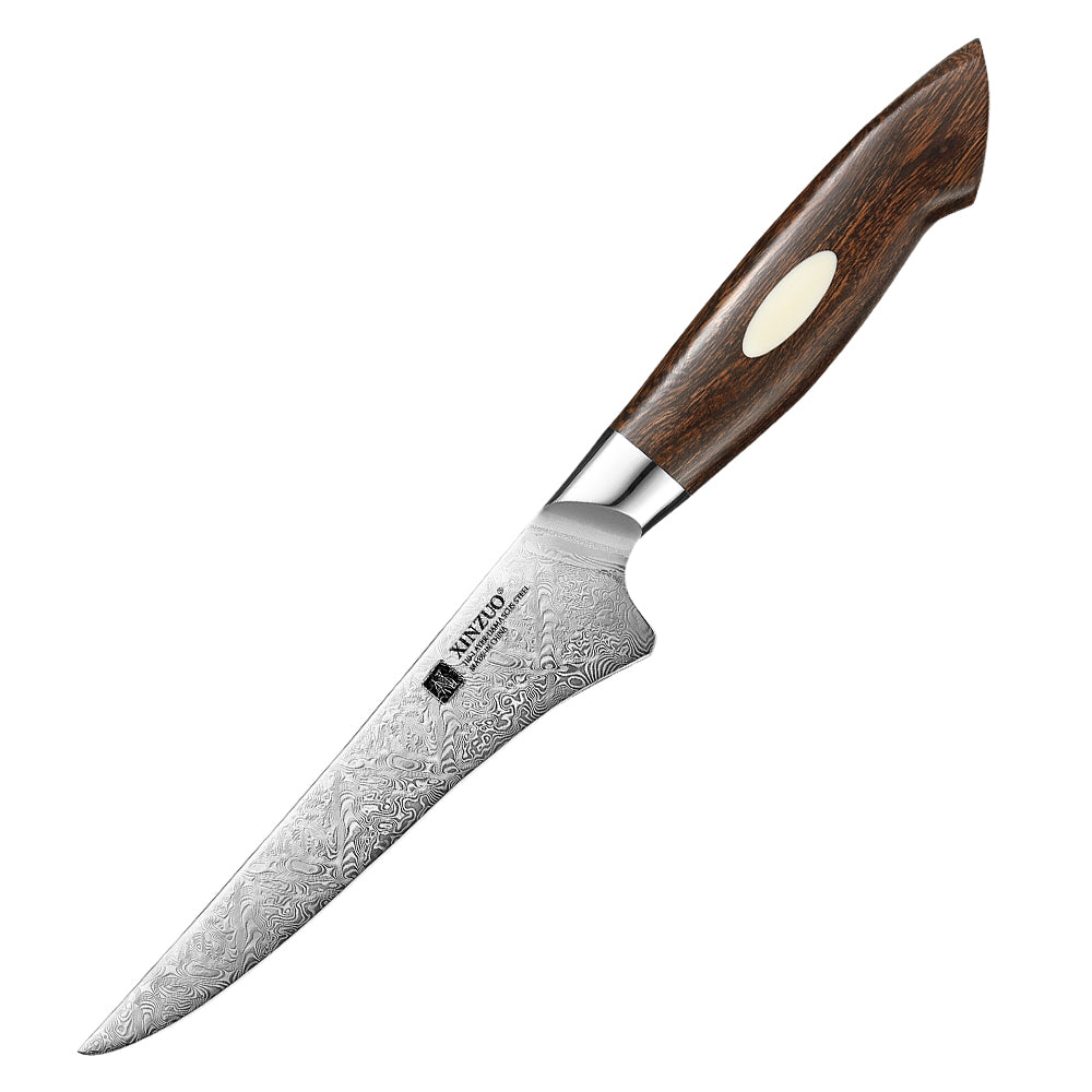 XINZUO 6.1 Inch Boning Knife – Professional Deboning Knife, 110-Layer Dual-Core Damascus Steel