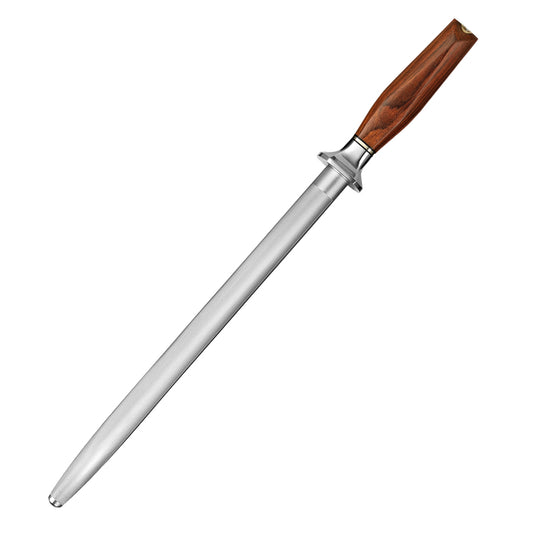XINZUO Xing Series High-Carbon Steel Knife Sharpening Rod,Premium Solid Wood Handle - Eco-Friendly Gift Packaging