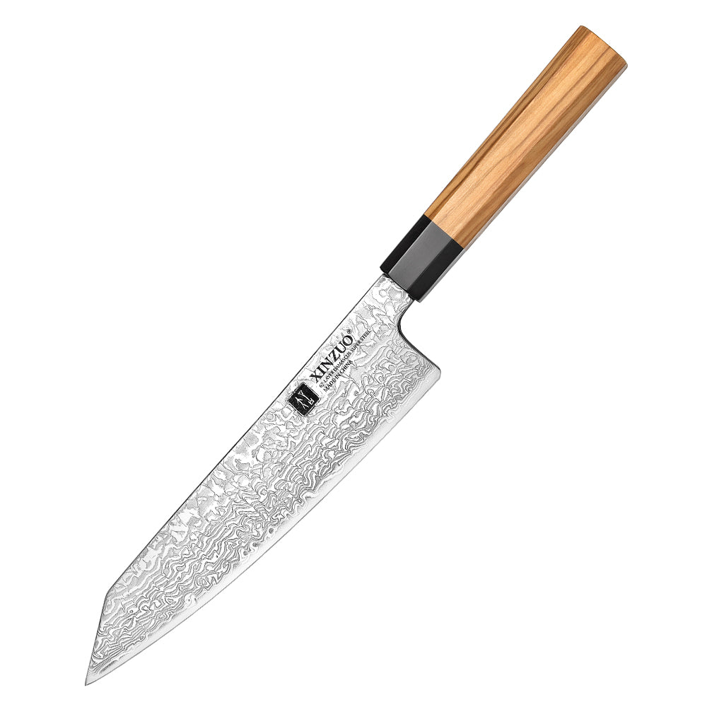 XINZUO PM8 Series 67 Layers Damascus Powder Steel Kiritsuke Chef Knife 8.5 inches