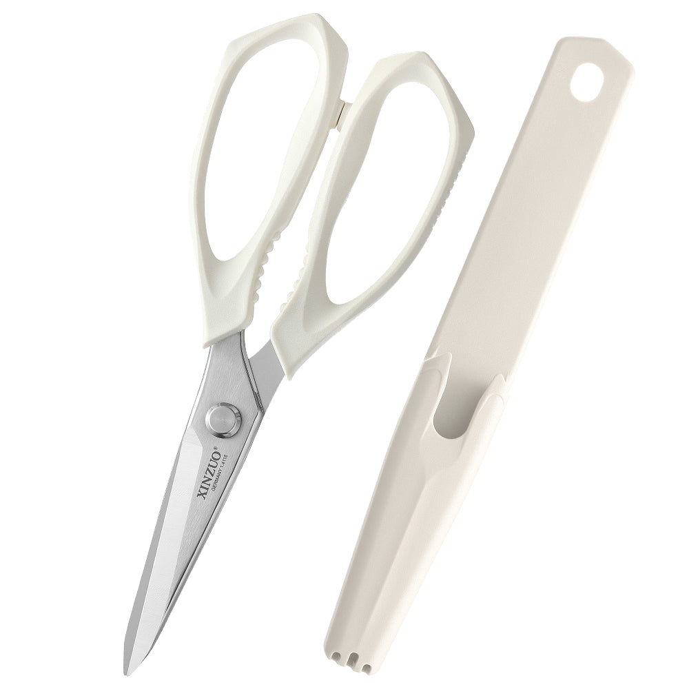 XINZUO 5 Colors Magnetic Kitchen Scissors with Fridge Storage – German 1.4116 Molybdenum-Vanadium Steel, Multi-Purpose