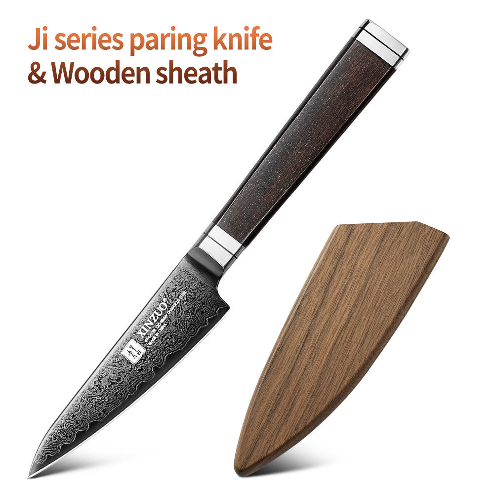 XINZUO Ji Series 4.1 Inches Sharp Paring Knife 67 Layers Damascus Steel Hand-forged Kitchen Knife