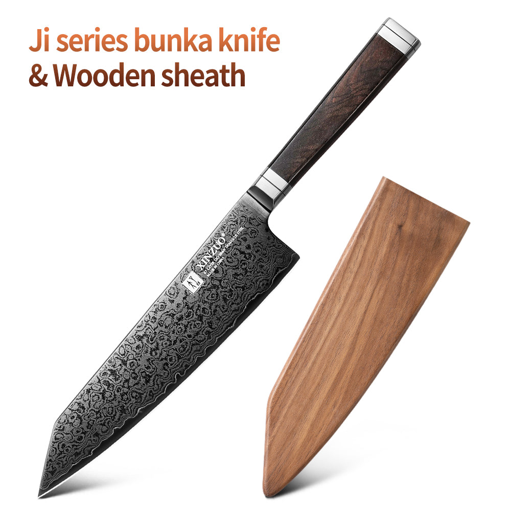 XINZUO Ji Series 8.3" Bunka Knife 67-Layer Damascus Steel for Meat Vegetable Slicing
