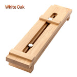 XINZUO Adjustable Solid Wood Whetstone Sharpening Stand, Extendable Walnut & White Oak Sharpening Holder for Kitchen Knife Sharpening, Sink Mount Stable Sharpening Support Stand
