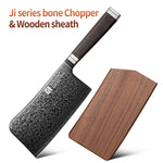 XINZUO Ji Series 67 Layers Damascus Steel Bone Chopper Knife 7Cr17MoV Steel Core Razor Sharp Kitchen Knife
