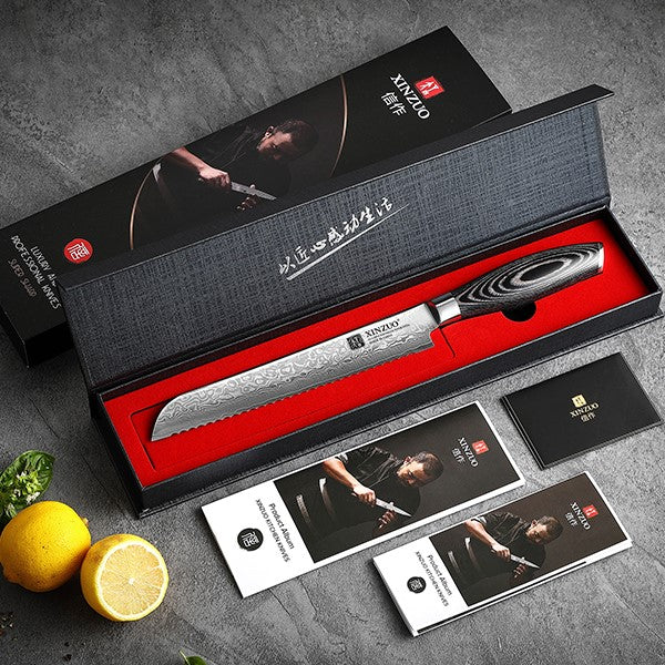 XINZUO 5-Piece 67 Layers Damascus Steel Kitchen Knife Set-Ya