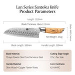 XINZUO Lan Series 73 Layers Damascus Powder Steel Santoku Knife