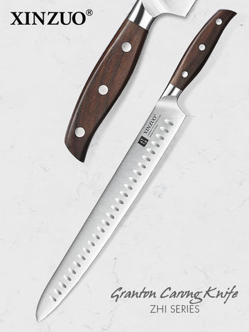 10 Xinzuo German Stainless Steel Carving Knife & 6 Meat Fork