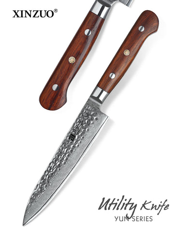 YUN DAMASCUS SERIES XINZUO 6'' inch Utility Knife