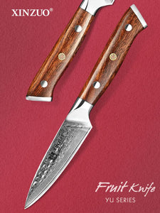 YU STRIA HAMMER DAMASCUS SERIES XINZUO 3.5"inch Paring Knife