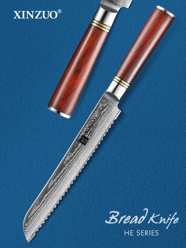 XINZUO HE SERIES 8 inch Serrated Knife