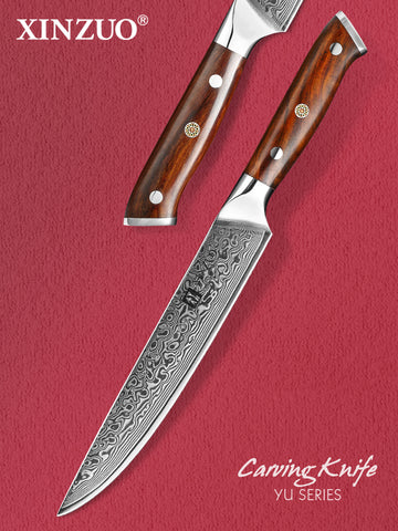 Xinzuo B35 Red Sandalwood Handle Carving Knife – The Bamboo Guy