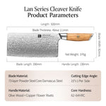XINZUO Lan Series 73 Layers Damascus Powder Steel 6.8 inch Cleaver knife.