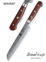 XINZUO YUN DAMASCUS SERIES 8' inch Bread Knife