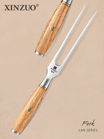 XINZUO Lan Series High Carbon Steel 6 inches Carving Fork