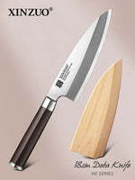 XINZUO He Series Forged Steel 180mm Deba Knife
