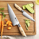 XINZUO Lan Series 3-layer Composite Steel 2PCS Knife Set