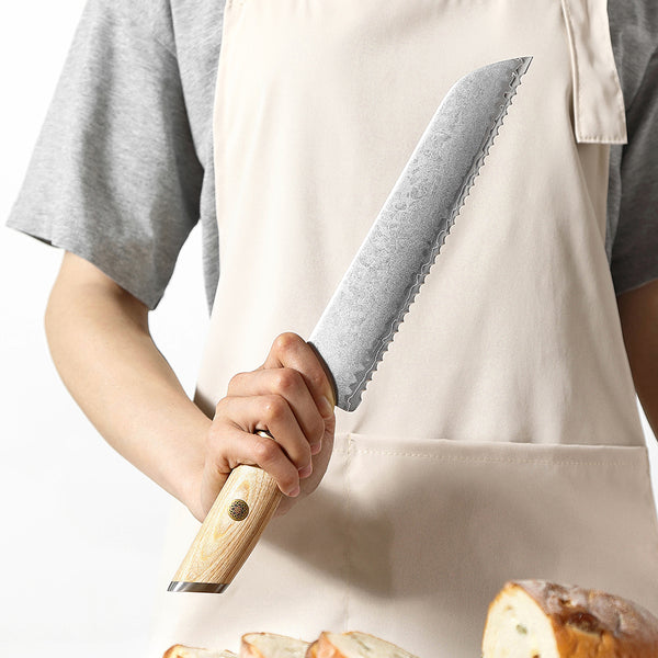 XINZUO Lan Series 3-layer Composite Steel Bread Knife