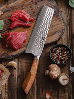 XINZUO FENG STRIA HAMMER DAMASCUS SERIES 7.3'' inch Nakiri Knife