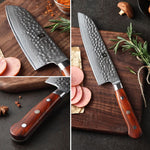 XINZUO YUN DAMASCUS SERIES 7'' Santoku Knife