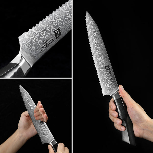 XINZUO Feng Series Damascus Bread Knife