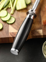 XINZUO New Design Diamond Sharpener Rod High Carbon Steel Carbon Steel With Diamond With Black G10 Handle