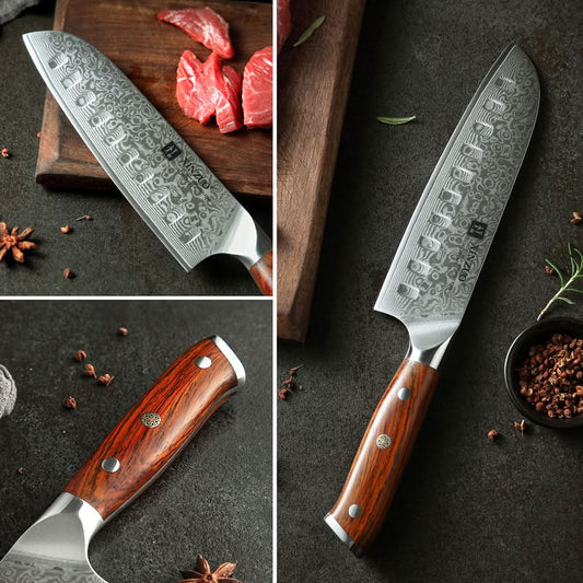 XINZUO YU SERIES 7'' Inch Santoku Knife