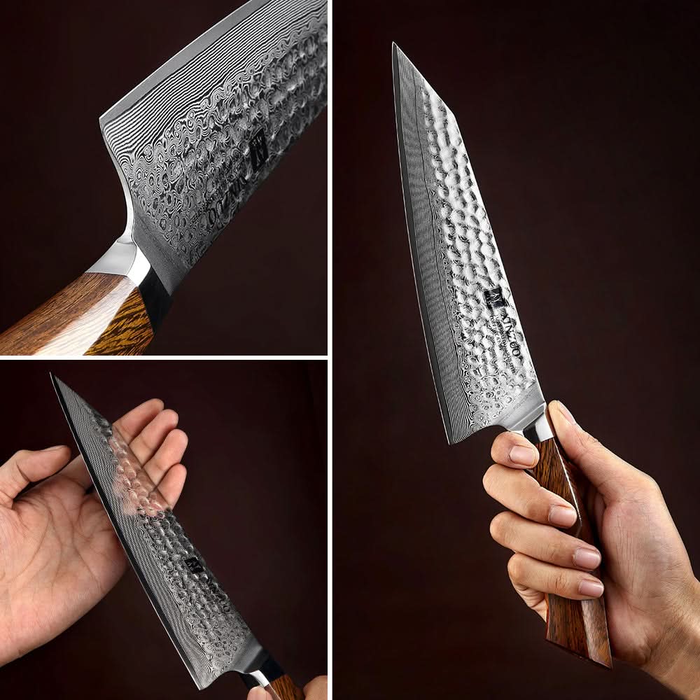 XINZUO FENG STRIA HAMMER DAMASCUS SERIES 8.5 inch Chef Knife
