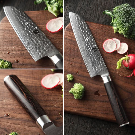 XINZUO HE SERIES 7 inch Santoku Knife