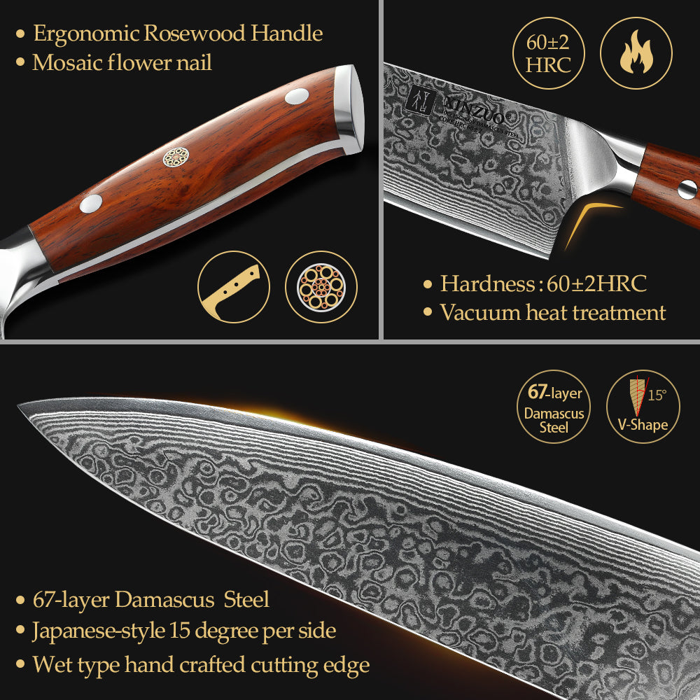 XINZUO YI DAMASCUS SERIES 4Pcs Kitchen Knife Set – XINZUO CUTLERY