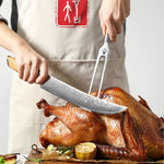 XINZUO Lan Series High Carbon Steel 6 inches Carving Fork