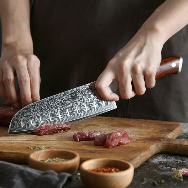 XINZUO YU SERIES 7'' Inch Santoku Knife