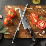 XINZUO New Design Diamond Sharpener Rod High Carbon Steel Carbon Steel With Diamond With Black G10 Handle