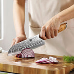 XINZUO Lan Series 73 Layers Damascus Powder Steel 3PCS Knife Set