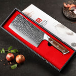 XINZUO YU STRIA HAMMER DAMASCUS 6.5" Bone Chopper Knife