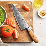 XINZUO Lan Series 73 Layers Damascus Powder Steel 3PCS Knife Set