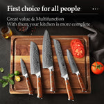XINZUO YU STRIA HAMMER DAMASCUS SERIES 6-Piece Kitchen Knife Set