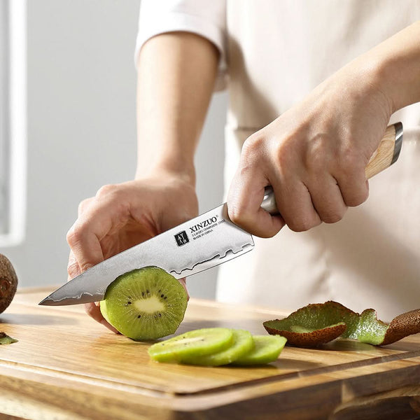 XINZUO Lan Series 3-layer Composite Steel 2PCS Knife Set