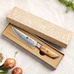XINZUO Lan Series 73 Layers Damascus Powder Steel Steak Knife