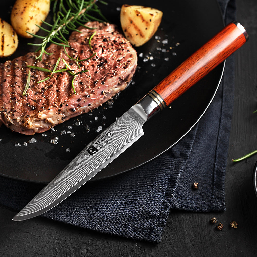 XINZUO HE SERIES   5'' inches Pro Steak Knife