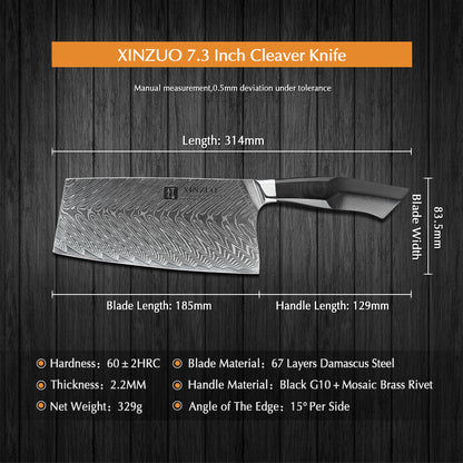 XINZUO FENG SERIES 7.3 inch Cleaver Knife