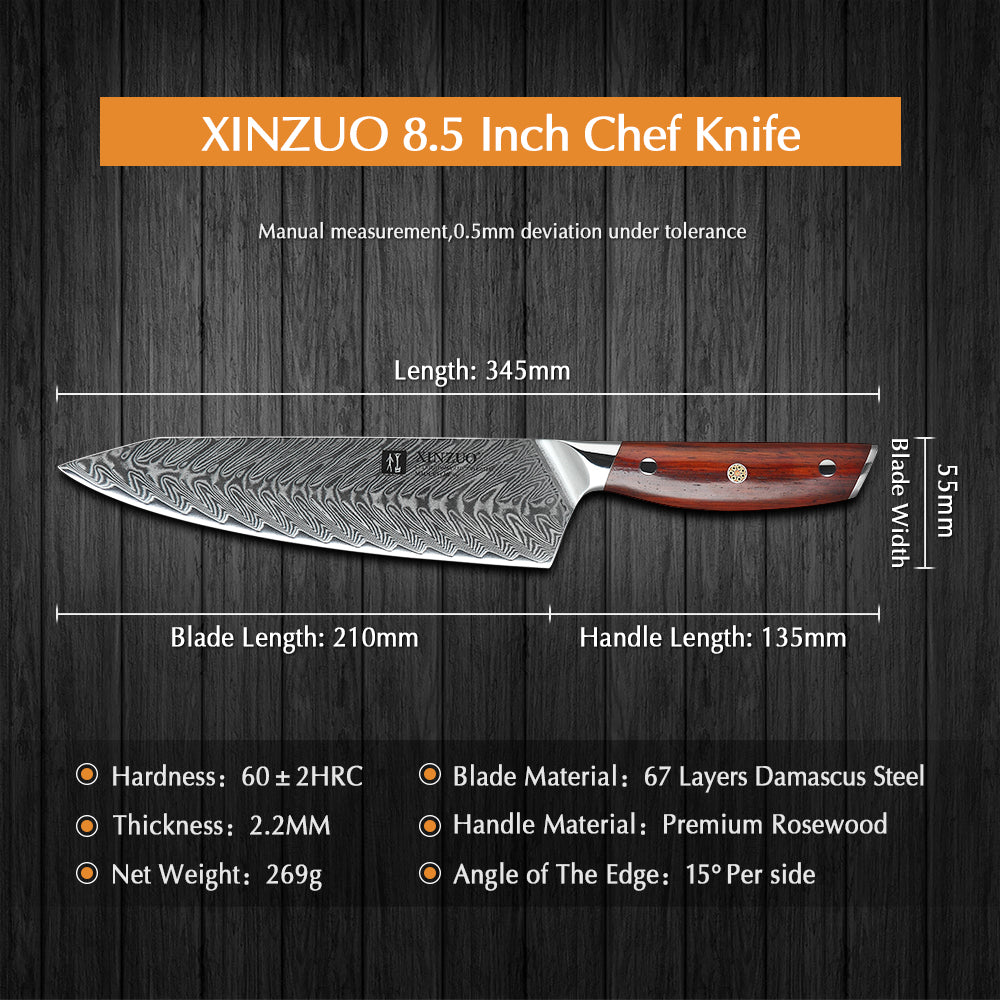 XINZUO ZHEN SERIES 8.2 inch Chef's Knife – XINZUO CUTLERY