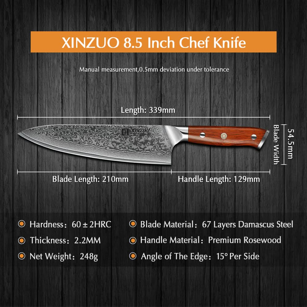 XINZUO YU SERIES 8.5'' Inch Chef Knife – XINZUO CUTLERY