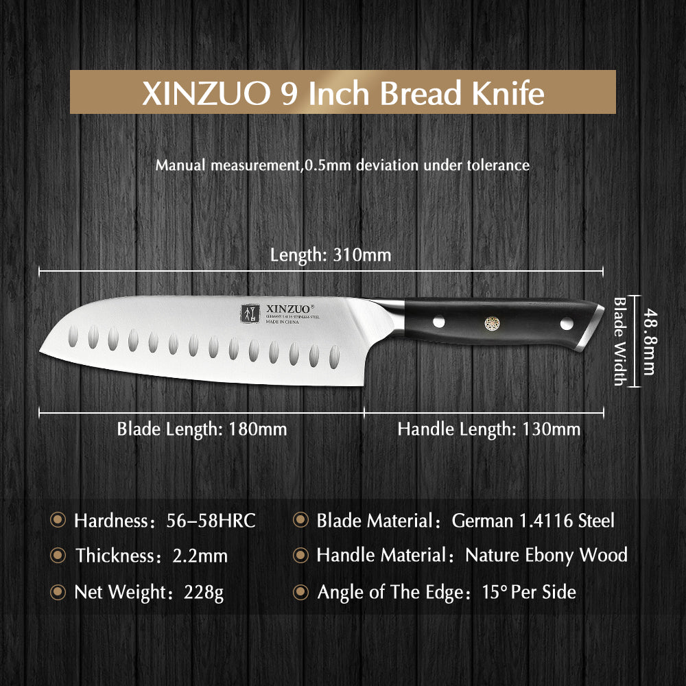 XINZUO YU SERIES XINZUO 7'' inch Santoku Knife