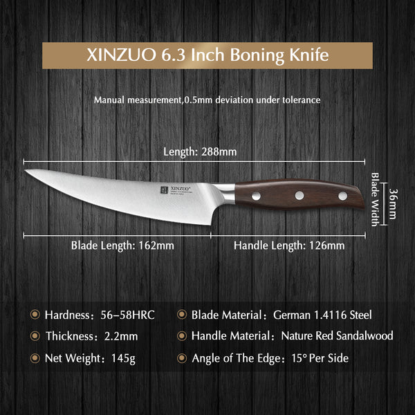 XINZUO Zhi Series German 1.4116 Steel Boning Knife