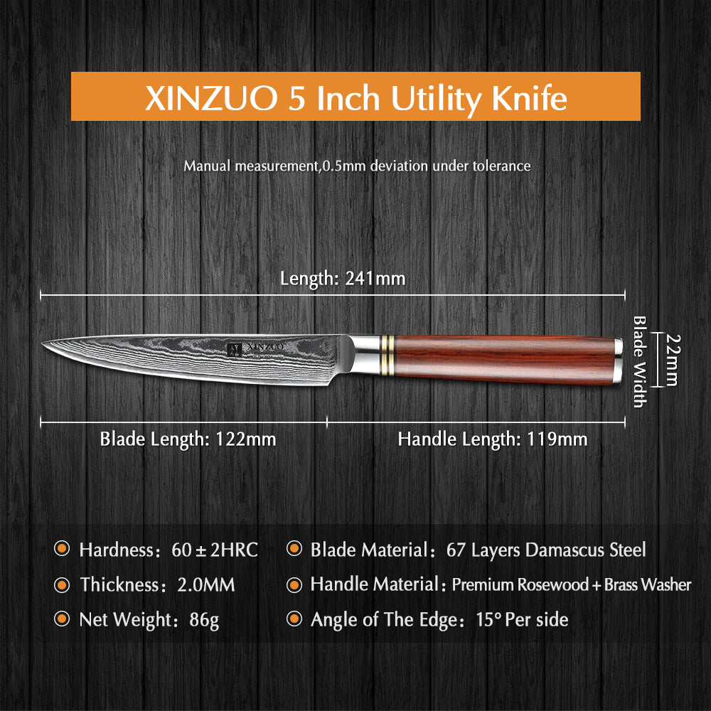 XINZUO  SERIES  5" inch Utility Knife