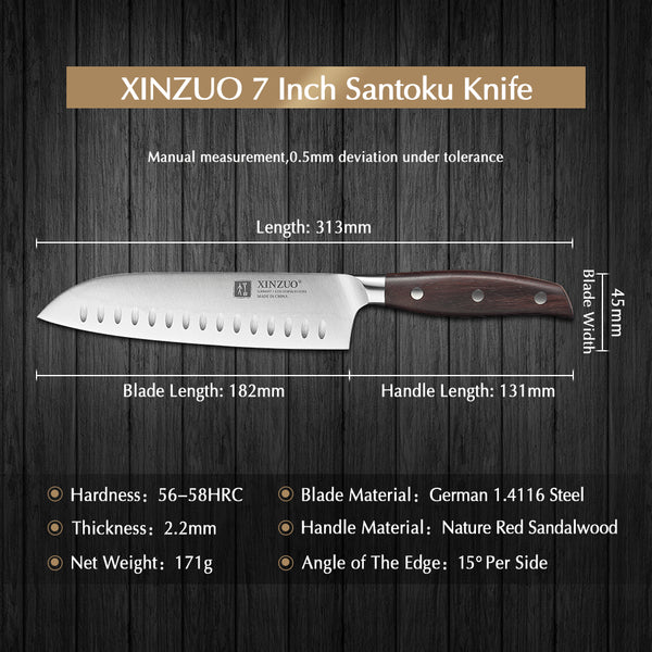 ZHI SERIES XINZUO 7''inch Santoku Knife