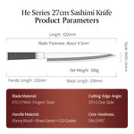 XINZUO He Series Forged Steel 27cm Sashimi Knife