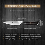 XINZUO YU SERIES Stainless Steel 3.5" inch Paring Knife